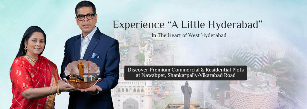 A scenic view of Pearl City, a premium real estate destination in Hyderabad, offering luxury living and smart investment opportunities